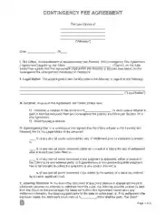 Free Download PDF Books, Contingency Fee Agreement Form Template