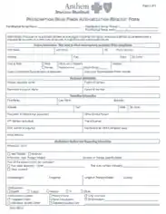 Anthem Prior Authorization Form Template