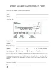 Free Download PDF Books, Generic Direct Deposit Authorization Form Template