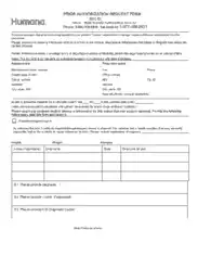 Humana Universal Prior Authorization Form Template