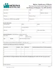 Molina Illinois Prior Request Authorization Form Template