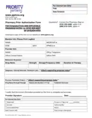 Priority Partners Prior Authorization Form Template