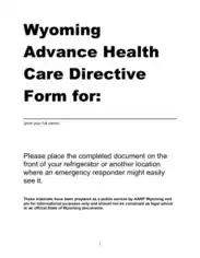 Free Download PDF Books, Cheyenne Regional Health Wyoming Advance Directive Form Template
