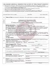 Delaware Do Not Resuscitate Order Form Template