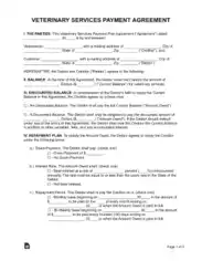 Free Download PDF Books, Veterinary Services Payment Plan Agreement Form Template