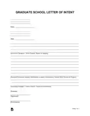 Free Download PDF Books, Graduate School Letter of Intent Sample Letter Template