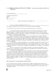 California General Power Of Attorney Form Template