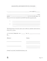 Kentucky Limited Power Of Attorney Form Template