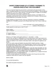 Free Download PDF Books, Rhode Island Durable Statutory Short Form Power Of Attorney Form Template