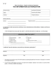 New Mexico Tax Power Of Attorney Acd 31102 Form Template