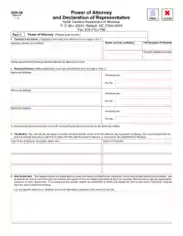 North Carolina Tax Power Of Attorney Form Gen58 Form Template