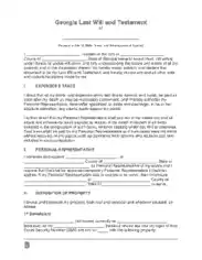 Free Download PDF Books, Georgia Last Will And Testament Form Template