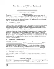 Free Download PDF Books, New Mexico Last Will And Testament Form Template