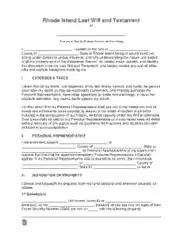 Free Download PDF Books, Rhode Island Last Will And Testament Form Template