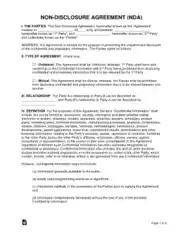 Free Download PDF Books, Non Disclosure Agreement Form Template