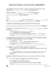 Graphic Design Consultant Agreement Form Template