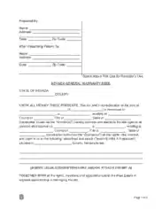 Free Download PDF Books, Nevada General Warranty Deed Form Template