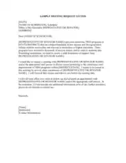 Business Meeting Request Letter Template