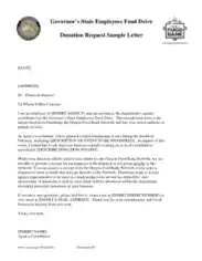 Donation Request Letter For Agency Template