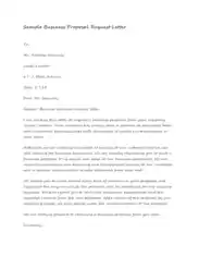 Business Proposal Request Letter Template