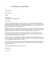 Authorization Request Letter Template