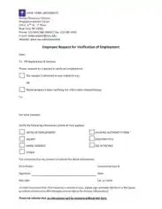 Employment Request Letter for Verification Template