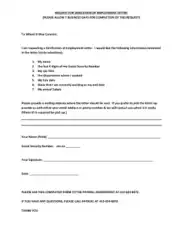 Free Download PDF Books, Employment Verification Request Letter Sample Template