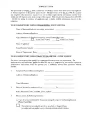 Request For Employment Service Letter Template