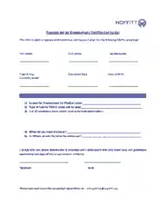 Request For Employment Verification Letter Template