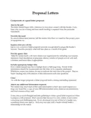 Sample Business Request Proposal Letter Template