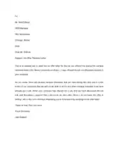 Free Download PDF Books, Job Offer Request Letter Template