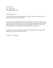 Request For Personal Leave Letter Template