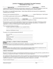 Request For Proposal Transmittal Letter Template