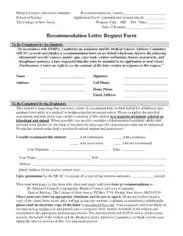 Free Download PDF Books, Recommendation Letter Request Form Template