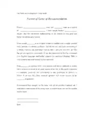 Request For Letter Of Recommendation Format Template