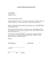 Freedom Of Information Request Letter Template