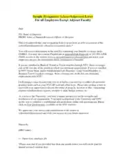 Request For Resignation Acceptance Sample Letter Template