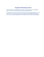 Sample Fundraising Request Letter Template