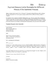 Payment Request Letter Format Template