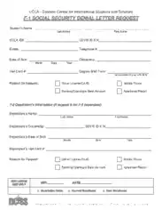 Social Security Denial Letter Request Form Template