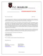 Sponsorship Request Letter For Sports Template