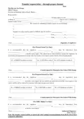 Transfer Request Letter Form Template