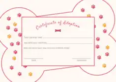 Amazing Adoption Certificate Template
