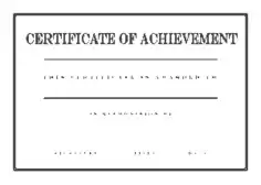 Award Certificate of Achievement Template