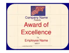 Company Excellence Award Certificate Template