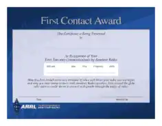 Free Download PDF Books, First Contact Award Certificate Template