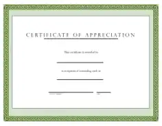 Free Printable Appreciation Award Certificate Template