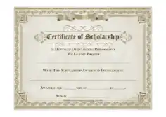 Scholaship Award Certificate Template