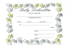 Free Download PDF Books, Baby Dedication Ceremony Certificate Template