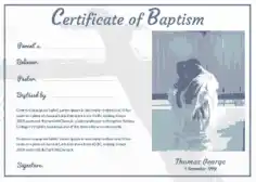 Adult Baptism Certificate Template